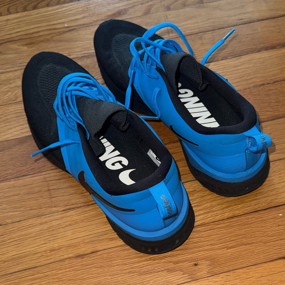 Nike Men’s Epic React Flyknit 2 - custom NikeID Royal Blue/Black - Picture 2 of 5